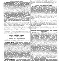 0787 - Page 119 - Mercr. méd. Étranger. Angleterre. Société pathologique de Londres. Séance du 4 mars 1890. Papillome diffus de la vessie. / Corps étranger du genou. / Société clinique de Londres. Séance du 28 février 1890. Respiration de Cheyne-Stokes dans le rein contracté. / Kystes de la base de la langue. / Injections salines intra-veineuses dans le coma diabétique