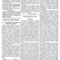0791 - Page C - Mercr. méd. Suppl. thérap. Postes médicaux. / Formulaire thérapeutique. Les amygdalites Infectieuses et leur traitement. / Thérapeutique. La digitale