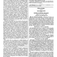 0812 - Page 140 - Mercr. méd. Sociétés savantes. Société médicale des hôpitaux. Séance du 21 mars 1890. De la Rubéole. / Étranger. Allemagne. Société de médecine Berlinoise. Séance du 12 mars 1890. Cultures d'actinomycose. / Diphthérie et fièvre typhoïde. / Entéroptose et rein mobile