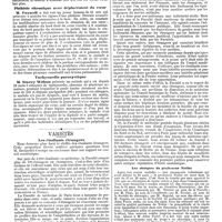 0832 - Page 156 - Mercr. méd. Étranger. Angleterre. Société médicale de Londres. Séance du 24 mars 1890. Anévrysme carotidien guéri par la ligature. / Phthisie chronique avec déplacement du coeur. / Tachycardie paroxystique. / Variétés. Les étudiants étrangers. / Les obsèques du professeur Trélat