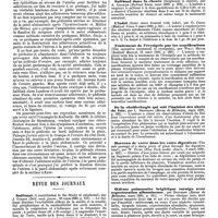 0860 - Page 180 - Mercr. méd. Clinique chirurgicale. Hôpital Saint-Jean (de Bruxelles). M. Thiriar. Carcinome de l'ovaire avec rétroversion et prolapsus de l'utérus. - Ovaro-salpingotomie et hystéropexie après avivement utérin. / Revue des journaux. Sulfonal (A contribution to the Study of sulphonal), par J. Gordon. / Sulfonal dans la chorée (Sulphonal in chorea), par A. Jeffries. / L'iodol (Some cases treated with iodol), par D. Cerna. / Traitement de l'érysipèle par les scarifications (The operative treatment of erysipelas), par Willy Meyer. / De la cholérrhagie qui suit l'incision des abcès du foie, par L. Bertrand. / Morceau de verre dans les voies digestives (The safe passage of a sharp piece of glass through the digestive tract), par W. Flint. / Oedème pulmonaire brightique suraigu avec expectoration albumineuse, par Bouveret