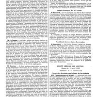 0871 - Page 191 - Mercr. méd. Sociétés savantes. Société de chirurgie. Séance du 16 avril 1890. Cholécystentérostomie. / Corps étranger de la vessie. / Accidents locaux dus à la cocaïne. / Société médicale des hôpitaux. Séance du 18 avril 1890. Pleurésie du stade roséolique de la syphilis