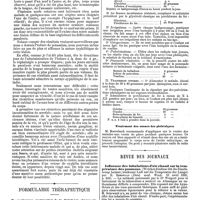 0878 - Page 198 - Mercr. méd. Clinique médicale. Hôtel-Dieu de Lyon. M. le professeur Lépine Leçon recueillie par le Dr Lemoine, ... Paralysie des moteurs oculaires communs et de l'hypoglosse, etc., sous la dépendance d'une syphilis héréditaire. / Formulaire thérapeutique. Un traitement systématisé de la diphthérie pharyngée. / Traitement des sueurs des phthisiques. / Revue des journaux. Influence des inhalations d'air chaud sur la température des poumons. (Welchen Einflus übt die Einathmung heisser, trockener Luft auf die Temperatur der Lunge), par E. Sehrwald