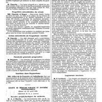 0883 - Page 203 - Mercr. méd. Sociétés savantes. Société de biologie. Séance du 26 avril 1890. Toxicité urinaire dans l'épilepsie. / Propriétés microbicides du sérum. / Action microbicide de l'organisme vacciné. / Paralysie générale progressive. / Nutrition dans l'hypnotisme. / Société de médecine publique et d'hygiène professionnelle. Séance du 23 avril 1890. Devoirs prophylactiques du médecin. / Logements ouvriers