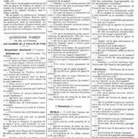 0892 - Page D - Mercr. méd. Suppl. thérap. Thérapeutique. Des Phosphates dans la nutrition. / Questions posées par MM. les Professeurs. Aux examens de la faculté de Paris. Deuxième doctorat (1re partie). / 2e Doctorat (2e partie)