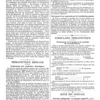 0907 - Page 223 - Mercr. méd. Clinique médicale. Hérédité et contagion de la tuberculose. / Thérapeutique médicale. Traitement des néphrites chroniques. / Traitement de la coqueluche par les insufflations nasales. / Formulaire thérapeutique. Traitement de la grippe à la période de convalescence. / Revue des journaux. Vaccine obligatoire et vaccine animale, par D. Goldschmidt