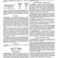 0910 - Page 226 - Mercr. méd. Sociétés savantes. Société de biologie. Séance du 10 mai 1890. Toxicité urinaire dans l'épilepsie. / Immunité. / Election. / Société de chirurgie. Séance du 7 mai 1890. Myomectomie. / Amygdalotimie et ignipuncture. / Occlusion intestinale aiguë