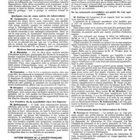 0914 - Page 230 - Mercr. méd. Sociétés savantes. Société française de dermatologie. Séance du 8 mai 1890. Pathogénie de quelques dermites artificielles. / Quelques cas de zona suivis de tuberculose. / Hydroa buccal pseudo-syphilitique. / Les troubles de la sensibilité chez les lépreux. / Huitième réunion de la société française d'ophthalmologie (Suite)
