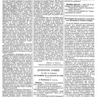 0920 - Page D - Mercr. méd. Suppl. thérap. La constipation. Ses causes, son traitement hydro-minéral à Chatel-Guyon. Diminution, suppression ou altération des sécrétions normales. / Par atonie ou asthénie. [Docteur A. Baraduc]. / Questions posées par MM. les Professeurs. Aux examens de la faculté de Paris. 2e Doctorat (2e partie). / De l'emploi des peptones associées aux phosphates comme tonique. [Dr M. Robert]