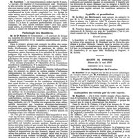 0936 - Page 248 - Mercr. méd. Sociétés savantes. Académie de médecine. Séance du 27 mai 1890. Chloroformisation. / Kyste séreux congénital. / Pathologie des Houillères. / Syphilis et prostitution. / Comité secret. / Société de chirurgie. Séance du 21 mai 1890. Hernie ischiatique de l'ovaire. / Extirpation du rectum par la voie sacrée
