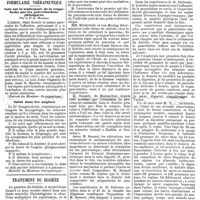 0945 - A - Mercr. méd. Suppl. thérap. Formulaire thérapeutique. Note sur le traitement de la coqueluche par les pulvérisations phéniquées par le Dr. E. Mauriac. / Salol dans las angines. / Traitement du diabète