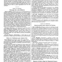 0989 - Page 293 - Mercr. méd. Étranger. Amérique congrès tenus du 15 au 2 juin 1890. Association médicale Américaine 45e Réunion annuelle, tenue à Nashville du 20 au 23 mai 1890. Section des maladies des enfants. Traitement chirurgical de la péritonite aiguë des enfants. / Section de chirurgie. Chirurgie des voies biliaires. / Plaies de l'abdomen par armes à feu. / Section de gynécologie. Hystérectomie pour cancer de l'utérus. / Tumeurs incluses dans les ligaments larges. Sutures perdues. Indications du drainage péritonéal