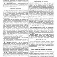 0992 - Page 296 - Mercr. méd. Étranger. Amérique congrès tenus du 15 au 2 juin 1890. Association chirurgicale Américaine. Session annuelle tenue à Washington du 13 au 15 mai 1890. Traitement des tumeurs de la vessie. / Traitement du pied-bot. / Cure radicale des hernies. / Hémorrhagie de la méningée moyenne. / Cancer de la main. / Livres déposés au Bureau du Journal