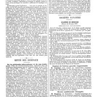 0995 - Page 299 - Mercr. méd. Thérapeutique chirurgicale. De l'emploi des antiseptiques dans le traitement des rétrécissents de l'urèthre par l'uréthrotomie interne, par M. W. A. Wills, de Londres. / Revue des journaux. De la péritonite tuberculeuse et de son traitement (Uber die Peritonealtuberculose, besonders über die Frage ihrer Behandlung,) par Os. Vierordt. / Le pouls radial dans les affections de la crosse de l'aorte, par Ziemssen. / Sociétés savantes. Académie de médecine. Séance du 24 juin 1890. Rupture de l'utérus gravide. Laparotomie. / Hernie ombiloncâle étrauglée