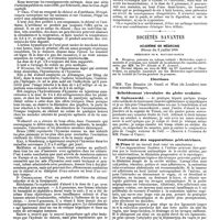 1023 - Page 323 - Mercr. méd. Thérapeutique médicale. Les nouveaux hypnotiques. / Sociétés savantes. Académie de médecine. Séance du 8 juillet 1890. Elections. / Débridement circulaire du globe oculaire. / Traitement des suppurations péri-utérines