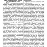 1033 - Page 333 - Mercr. méd. Thérapeutique médicale. Hôpital du Midi. - M. Charles Mauriac. Syphilis secondaires anormales et graves (Leçon recueillie par le docteur A. Pignot)
