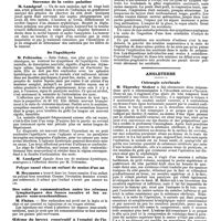 1043 - Page 343 - Mercr. méd. Étranger. Allemagne. Société laryngologique de berlin. Affection des voies respiratoires supérieures dues à l'influenza. / Sarcome de la voûte palatine. / De l'apsithyrie. / Polype nasal chez un enfant de moins d'un an. / Des voies de communication entre les réseaux lymphatiques des fosses nasales et les espaces sous-arachnoïdiens. / Oedème du larynx consécutif à l'emploi de l'iodure de potassium. / Angleterre. Chirurgie cérébrale