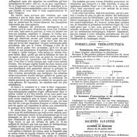 1063 - Page 359 - Mercr. méd. Clinique des voies urinaire. Hôpital Necker. - M. Guyon. Antisepsie rénale et antisepsie vésicale (Leçon publiée par M. le Dr Albarran, ...). / Formulaire thérapeutique. Traitement des alopécies (Lassar). / Le bromure d'ammonium et de rubidium contre l'épilepsie. / Sociétés savantes. Académie de médecine. Séance du 29 juillet 1890. Contribution expérimentale à la pathogénie de l'albuminurie et de la néphrite