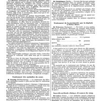 1157 - Page 449 - Mercr. méd. Les congrès d'août 1890. Affections cardiaques de croissance et de surmenage. Traitement des maladies du coeur. Traitement de la pneumonie par la digitale à fortes doses. Nouvelle méthode clinique d'examen du sang