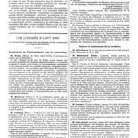 1167 - Page 459 - Mercr. méd. Clinique gynécologique. Diagnostic et traitement des collections tubaires, communication au 10e Congrès international des sciences médicales, par Léopold Landau (de Berlin). / Les congrès d'août 1890. Traitement de l'ostéomalacie par la castration. / Nature et traitement de la scoliose. / Luxation congénitale de la hanche