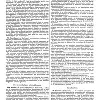 1173 - Page 464 - Mercr. méd. Les congrès d'août 1890. La participation des leucocytes à la néoformation des tissus. / Des associations microbiennes. / Vaccination