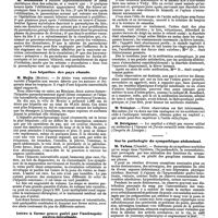 1186 - Page 478 - Mercr. méd. Les congrès d'août 1890. Epidémie d'ictère en Saxe. / Oblitération du cholédoque. / Les hépatites des pays chauds. / Ictère à forme grave guéri par l'antisepsie gastro-intestinale. / Sur la pathologie du sympathique abdominal