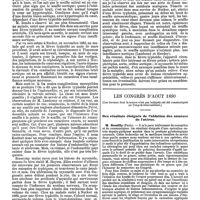 1190 - Page 482 - Mercr. méd. Clinique médicale. Hôpital de la Charité. - M. le professeur Potain. Complications aortiques et cardiaques de la fièvre typhoïde. / Les congrès d'août 1890. Des résultats éloignés de l'ablation des annexes de l'utérus