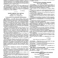 1226 - Page 518 - Mercr. méd. Sociétés savantes. Société d'ophthalmologie. Séance du 7 octobre 1890. Résection et arrachement du nerf optique. [H. Nimier]. / Société médicale des hôpitaux. Séance du 10 octobre 1890. Traitement de la péritonite tuberculeuse. / De l'hystérie simulant la chorée de Sydenham. / [F. Widal]. / Traitement de la diarrhée infantile par le lait stérilisé. / Ordre du jour de la séance du 17 octobre. / Dixième congrès international des sciences médicales. Tenu à Berlin du 4 au 10 août 1890. Gynécologie. Traitement de l'avortement