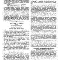 1233 - Page 525 - Mercr. méd. Formulaire thérapeutique. Nouvelle formule pour l'injection sous-cutanée de la créosote dans le traitement de la phthisie, par le professeur Lépine (de Lyon). / Sociétés savantes. Académie de médecine. Séance du 21 octobre 1890. Du population de la France. / Prophylaxie des maladies contagieuses aux Etats-Unis et en France. / Rapports des prix