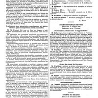1236 - Page 528 - Mercr. méd. Sociétés savantes. Société médicale des hôpitaux. Séance du 17 octobre 1890. Des hémorrhagies gastro-intestinales profuses dans la cirrhose hépatique et dans diverses maladies du foie. / Traitement des pleurésies purulentes et infectieuses par les injections intra-pleurales. / Recherches sur la conservation du corps humain par les procédés galvano-plastiques. / Ordre du jour de la séance du 24 octobre [F. Widal]. / Société anatomique de Paris. Séance du 17 octobre 1890. Perforation stomacale et appendicite. / Kyste du canal de Gaertner. / Ostéosarcome pulsatile. / Société de biologie. Séance du 18 octobre 1890. Bacilles tétaniques dans le tube digestif