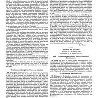 1245 - Page 537 - Mercr. méd. Sociétés savantes. Société médicale des hôpitaux. Séance du 24 octobre 1890. Anurie calculeuse. Mort le dixième jour avec accès terminal d'"anger pectoris". / Traitement des pleurésies purulentes. / Des abcès gazeux sous-diaphragmatiques par perforation des ulcères de l'estomac. [F. Widal]. / Société de biologie. Séance du 18 octobre 1890. Sur l'éternuement réflexe par excitations lumineuses. / Extirpation du pancréas. / Placenta des rongeurs