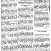 1256 - Page D - Mercr. méd. Suppl. Thérap. Feuilleton. / Du choix d'un ferrugineux. En thérapeutique. [Dr Thiébault]. / Avis important