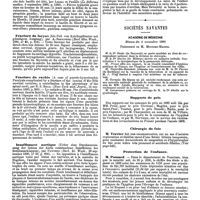 1265 - Page 551 - Mercr. méd. Revue des journaux. Pleurésie produite par le bacille typhique (Pleurite dalo bacillo del tifo), par Loriga et Pensuti. / Fracture du larynx (Ein Fall von Kehlkopffractur mit günstigem Ausgang), par A. Sokolowski. / Fracture du rachis (A case of pseudo-hypertrophic Paralysis complicated by a fracture of the lamina of the fifth cervical vertebra ; a contribution to the physiology of the spinal cord), par N. E. Brill. / Insuffisance aortique (Ueber eine Durchzerreissung der Intima der Aorta enststandene Insufficienz der Semilunarklappen), par Pawinski. / Fissure du lobule de l'oreille (Zur ontogenetischen Bedeutung der congenitalen Fissuren des Ohrlaeppchens), par V. Swiecicki. / Sociétés savantes. Académie de médecine. Séance du 4 novembre 1890. Rapports de prix. / Chirurgie du foie. / Protection de l'enfance