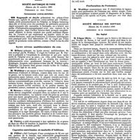 1268 - Page 554 - Mercr. méd. Sociétés savantes. Société de chirurgie. Séance du 29 octobre 1890. Fistule uréthro-pénienne. [A. Broca]. / Société anatomique de Paris. Séance du 31 octobre 1890. Grossesse extra-utérine. / Kyste séreux multiloculaire du cou. / Capsules surrénales et maladie d'Addison. / Cancer latent du rein. / Perforation de l'estomac. / Société médicale des hôpitaux. Séance du 31 octobre 1890. Du Salol