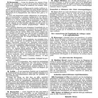 1277 - Page 563 - Mercr. méd. Sociétés savantes. Académie de médecine. Séance du 11 novembre 1890. Rapports de prix. Dépopulation et épidémies. Société de biologie. Séance du 8 novembre 1890. Dosage de l'acide chlorhydrique dans l'estomac. Transfert à distance des états neuropathiques. Des caractères de l'aptitude du cobaye mâle à la reproduction. Le placenta des Rongeurs. Arthrites tuberculeuses expérimentales. Maladie bleue