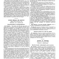 1304 - Page 590 - Mercr. méd. Sociétés savantes. Société de thérapeutique. Séance du 12 novembre 1890. Thoracotomie antiseptique. / Société médicale des hôpitaux. Séance du 21 novembre 1890. Dermographie ou autographisme. / L'érythème noueux chez les enfants. / Spasme rythmé du voile du palais. / Société de chirurgie. Séance du 19 novembre 1890. Hystérectomie abdominale pour myomes