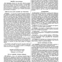1306 - Page 592 - Mercr. méd. Sociétés savantes. Société de biologie. Séance du 22 novembre 1890. Vaccination de tuberculose. / Maladie pyocyanique. / Influence des nerfs sensitifs sur l'infection. / Société anatomique de Paris. Séance du 21 novembre 1890. Fièvre typhoïde. Lésions coliques. / Lymphadénie. / Kystes hydatiques du foie