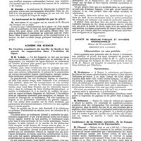 1319 - Page 605 - Mercr. méd. Sociétés savantes. Société médicale des hôpitaux. Séance du 28 novembre 1890. Vessie à capacité exceptionnelle chez un sujet polyurique et polydipsique. / Le traitement de la diphthérie par la glace. / Académie des sciences. De l'action combinée du bacille de Koch et des agents de suppuration dans l'évolution du lupus. / Société de médecine publique et d'hygiène professionnelle. Séance du 26 novembre 1890. Alimentation en eau potable. / Saturnisme. / Assistance de la femme enceinte, de la femme en couches et de l'accouchée