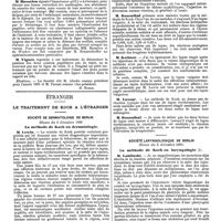 1349 - Page 631 - Mercr. méd. Sociétés savantes. Société d'ophthalmologie. Séance du 2 décembre 1890. Plexus nerveux de l'iris. / Monture des lunettes. [H. Nimier]. / Étranger. Le traitement de Koch à l'étranger. Société de dermatologie de Berlin. Séance du 2 décembre 1890. La méthode de Koch en dermatologie. / Société laryngologique de Berlin. Séance du 5 décembre 1890. La méthode de Koch en laryngologie