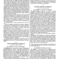 1350 - Page 632 - Mercr. méd. Étranger. Le traitement de Koch à l'étranger. Société laryngologique de Berlin. Séance du 5 décembre 1890. La méthode de Koch en laryngologie. / Société de médecine de Greifswald. Séance du 6 décembre 1890. La méthode de Koch en chirurgie. / Société de médecine de Hambourg. Séance du 2 décembre 1890. La méthode de Koch en chirurgie. / La méthode de Koch et la lèpre