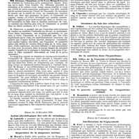 1363 - Page 645 - Mercr. méd. Sociétés savantes. Société de biologie. Séance du 20 décembre 1890. Recherches expérimentales sur la vaccine. / Séance du 13 décembre 1890. Action physiologique des sels de strontiane. / Réparation de la muqueuse utérine. / Toxicité des tissus animaux. / Structure du foie des sélaciens. / De la nutrition dans l'hypnotisme. / Sur le pouvoir antitoxique de l'organisme animal. / Séance du 6 décembre 1890. Amélioration du bégayement