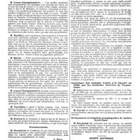 1375 - Page 657 - Mercr. méd. Sociétés savantes. Société de chirurgie. Séance du 24 décembre 1890. Récidive des kystes de l'ovaire. / Prostatectomie. [A. Broca]. / Société médicale des hôpitaux. Séance du 26 décembre 1890. Traitement de la pleurésie purulente. / Statistique des malades traités à la Charité, en 1890, par les méthodes dérivées de l'hypnotisme. / Ecchymoses et éruptions pemphigoïdes de nature hystérique. / Société anatomique. Séance du 26 décembre 1890. Tuberculose utérine