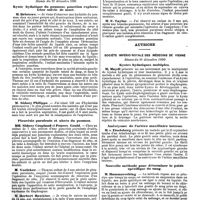 1379 - Page 661 - Mercr. méd. Étranger. Angleterre. Société ophthalmologique du Royaume-Uni. Séance du 11 décembre 1890. Rétrécissement syphilitique de l'oesophage. / Société clinique de Londres. Séance du 12 décembre 1890. Kyste hydatique du poumon ; ponction exploratrice suivie de mort. / Pleurésie purulente et abcès du poumon. / Autriche. Société império-royale des médecins de Vienne. Séance du 19 décembre 1890. Kystes hydatiques multiples. / Anévrysme de l'artère maxillaire interne. / Nouvelle méthode pour déterminer le poids spécifique du sang