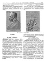 Médaille à Louis Pasteur - Gazette hebdomadaire de médecine et de chirurgie + Le mercredi médical