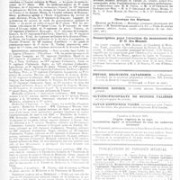 0099 - Page 96 - Nouvelles. Service de santé militaire / Distinctions honorifiques / Exercice illégal de la médecine / Nécrologie [Dr Pocet (de Cluny) / Dr Gueslain (de Boulogne-sur-Mer) / Dr Delavaut (de Dieue, Meuse) / Dr Isaac Mayor (de Genève) / Dr Ducelliez (de Paris)] / Chronique des hôpitaux. Hospice de Bicêtre / Souscription pour l'érection du monument du Dr O. Du Mesnil