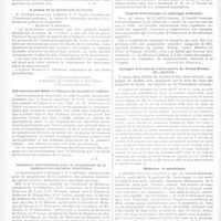 0129 - Page 126 - Varia. Le paiement direct d'honoraires aux médecins qui soignent des gens aisés dans un hôpital public / A propos de la catastrophe de Juvisy / Les concours des Bébés et l'hygiène de la première enfance / Conférence internationale pour la prophylaxie de la syphilis et des maladies vénériennes / Congrès international d'otologie de Londres / Congrès d'électrologie et radiologie médicales / Epitaphe d'un ancien fonctionnaire du Grand-Bureau des pauvres / Médecine et mysticisme