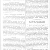 0218 - Page 215 - Sociétés savantes. Congrès de l'association française pour l'avancement des sciences. XVIIIe session tenue à Boulogne-sur-Mer du 14 au 21 septembre / Académie de médecine. Séance du 26 septembre 1899 / Revue de thérapeutique. Rédacteur spécial: M. le Dr Paul Cornet. VII. - Die therapeutische Bedeutung des Vegetarianismus. (Die Therapie der Gegenwart, juin 1899.)