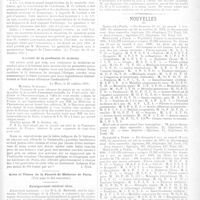 0414 - Page 413 - Varia. La fête de l'Association générale des étudiants / L'avenir de la profession de médecin / Actes et thèses de la Faculté de médecine de Paris / Enseignement médical libre / Nouvelles. Natalité à Paris / Mortalité à Paris / Natalité à Paris / Mortalité à Paris