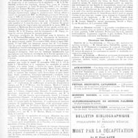 0415 - Page 414 - Nouvelles. Mortalité à Paris / Faculté de médecine de Paris / Muséum d'histoire naturelle / Nécrologie [Dr Calès / Dr Aubry (de Saint-Brieuc) / Dr Carlos Vadès / M. Joseph Dreyfus] / Poste de médecin vacant / Chronique des hôpitaux. Hospice de la Salpêtrière / Hospice de Bicêtre
