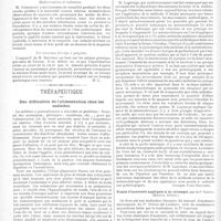 0427 - Page 426 - Sociétés savantes. Société d'obstétrique de Paris. Séance de novembre 1899 / Thérapeutique. Des difficultés de l'alimentation chez les malades / Bibliographie. Les mouvements méthodiques et la mécanothérapie; par le Dr Lagrange, (Alcan, édit. 1899) [Georges Paul-Boncour] / Traité d'anatomie appliquée à la chirurgie; par le Pr Trèves. (Maloine, éditeur.)